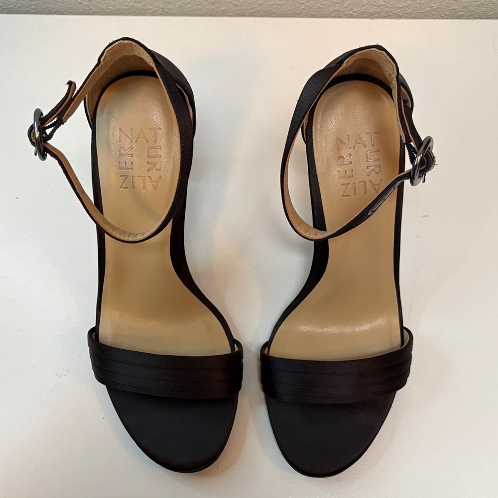 Naturalizer Black Ankle Strap Heels - Picture 2 of 8
